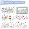 Sheets Vintage Wildflower Butterfly Rub on Transfers for Furniture (Wildflower) 11.8 x 5.9 inches
